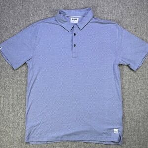 Linksoul Temps Fugit Polo XL Lavender Micro Dot Stretch Golf Shirt Mens